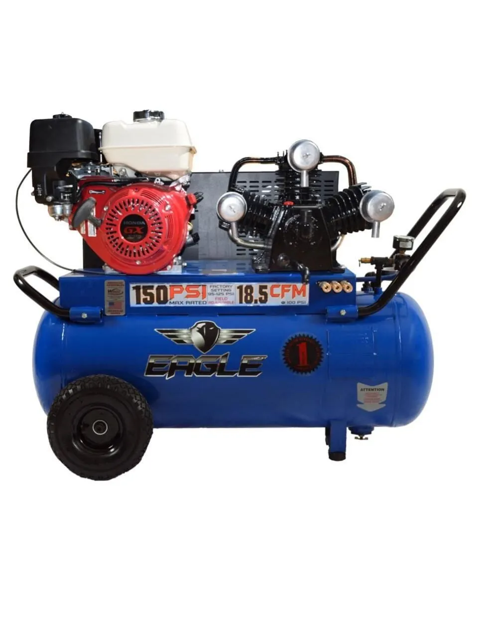 Eagle Compressor Portable Gas Air Compressor 9HP 25 Gallon - P90G25H1 Eagle Compressor Portable Gas Air Compressor 9HP 25 Gallon - P90G25H1