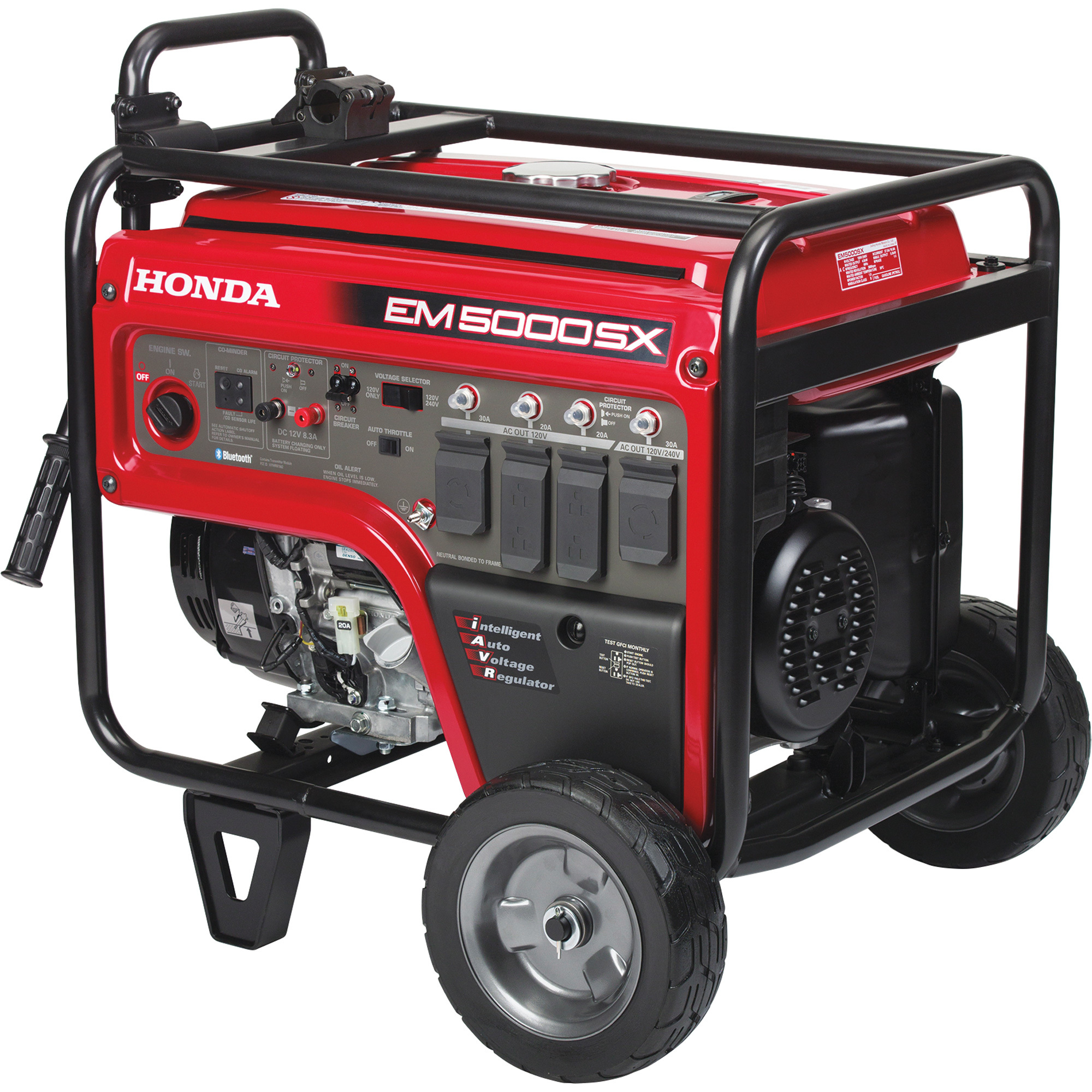 Honda EM5000S iAVR Series Portable Generator — 5000 Surge Watts, 4500 Rated Watts, Electric Start, Model# EM5000SXK3AN
