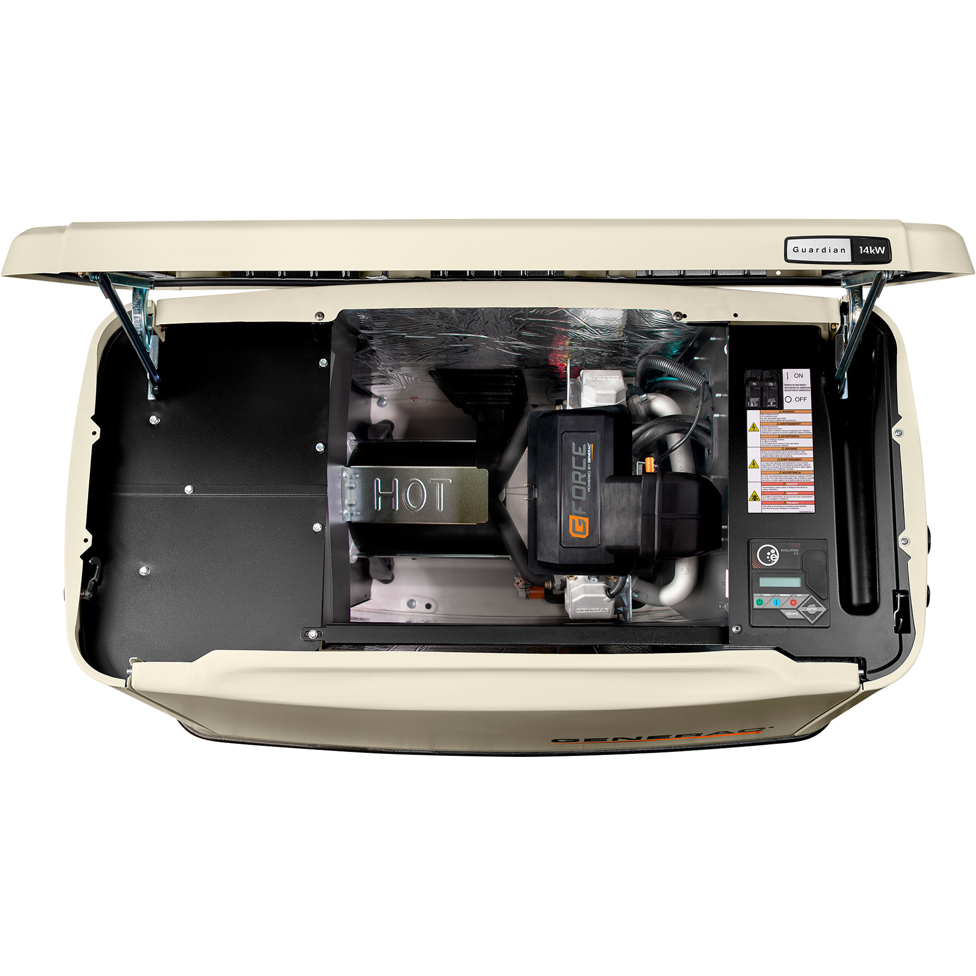 Generac Guardian Series Air-Cooled Home Standby Generator — 14kW (LP)/14kW (NG), Model# 7223