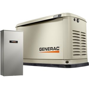 Generac Guardian Series Air-Cooled Home Standby Generator — 14kW (LP)/14kW (NG), 100 Amp Transfer Switch, Model# 7224