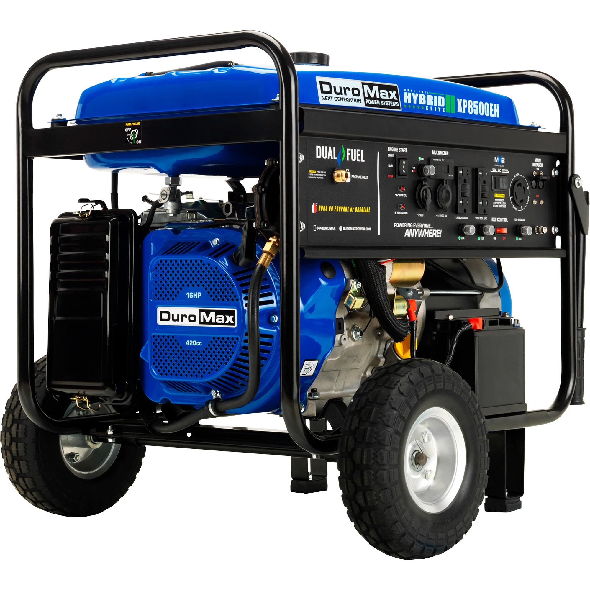 DuroMax Portable Dual Fuel Generator — 8500 Surge Watts, 7000 Rated Watts, Electric Start, Model# XP8500EH DuroMax Portable Dual Fuel Generator — 8500 Surge Watts, 7000 Rated Watts, Electric Start, Model# XP8500EH