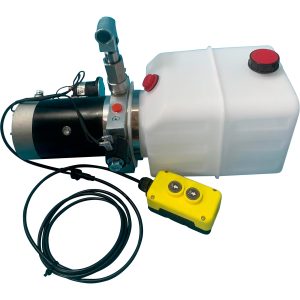 NorTrac 12 Volt DC Power Unit with Emergency Hand Pump — Single Acting, Dump Trailer, 5.3 Gal. Reservoir, Model# YBZ5-F2.1H1W27/WUCAT1