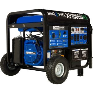 DuroMax Dual Fuel Generator with CO Alert — 10,000 Surge Watts, 8000 Rated Watts, Electric Start, Model# XP10000HX