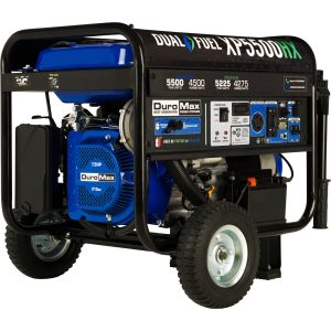 DuroMax Dual Fuel Generator with CO Alert — 5500 Surge Watts, 4500 Rated Watts, Electric Start, Model# XP5500HX
