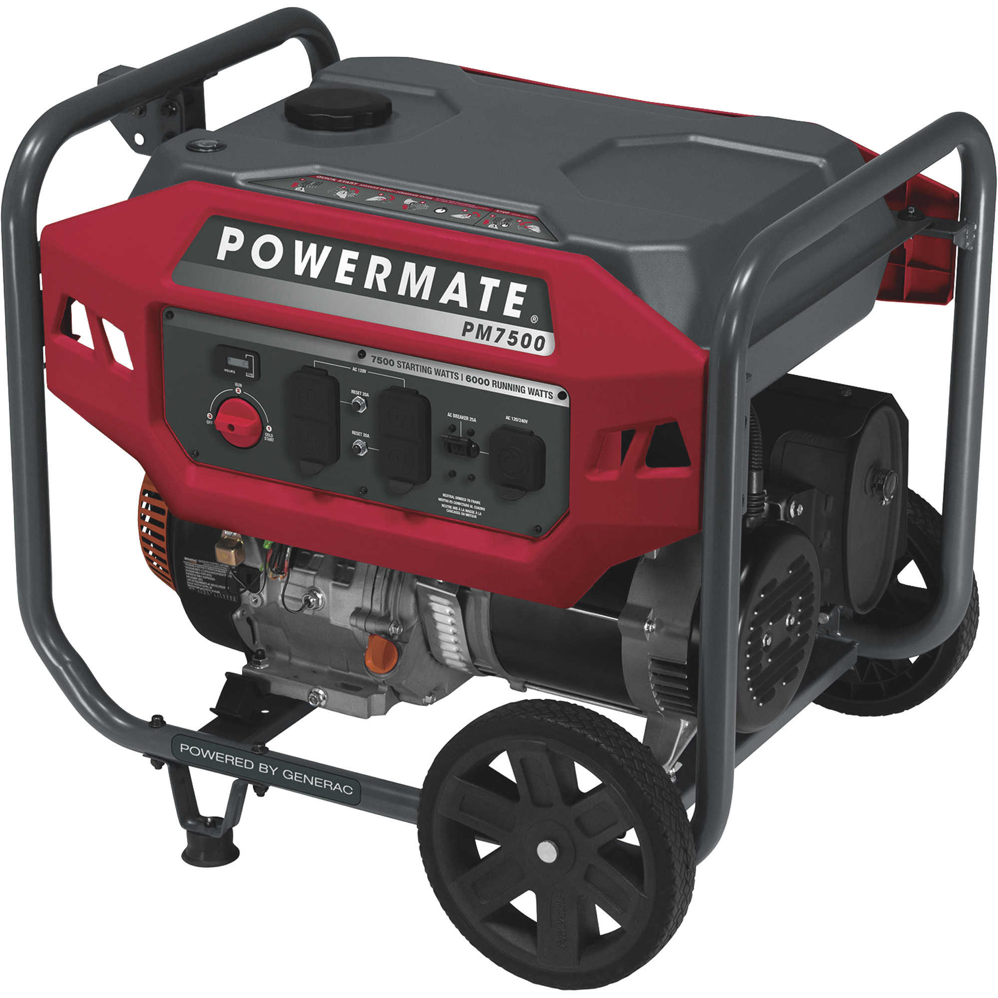 Powermate Portable Generator — 9400 Surge Watts, 7500 Rated Watts, CARB-Compliant, Model# P0081400 Powermate Portable Generator — 9400 Surge Watts, 7500 Rated Watts, CARB-Compliant, Model# P0081400