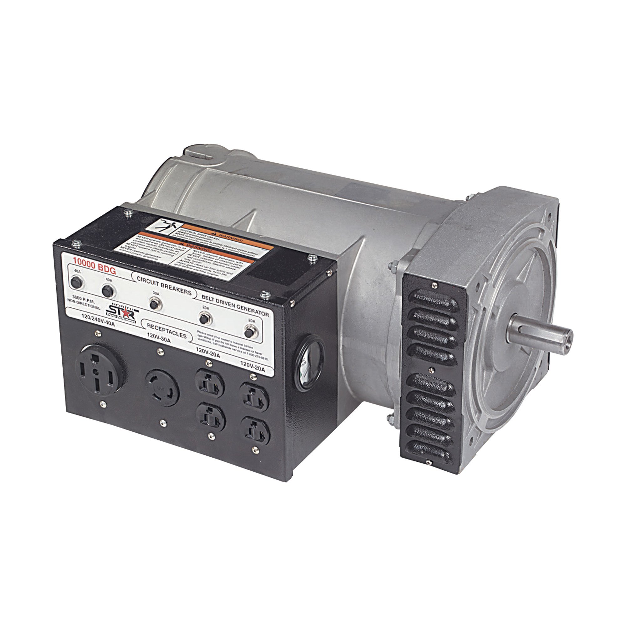 NorthStar Belt Driven Generator Head — 10,000 Surge Watts, 9,600 Rated Watts, 18 HP Required NorthStar Belt Driven Generator Head — 10,000 Surge Watts, 9,600 Rated Watts, 18 HP Required