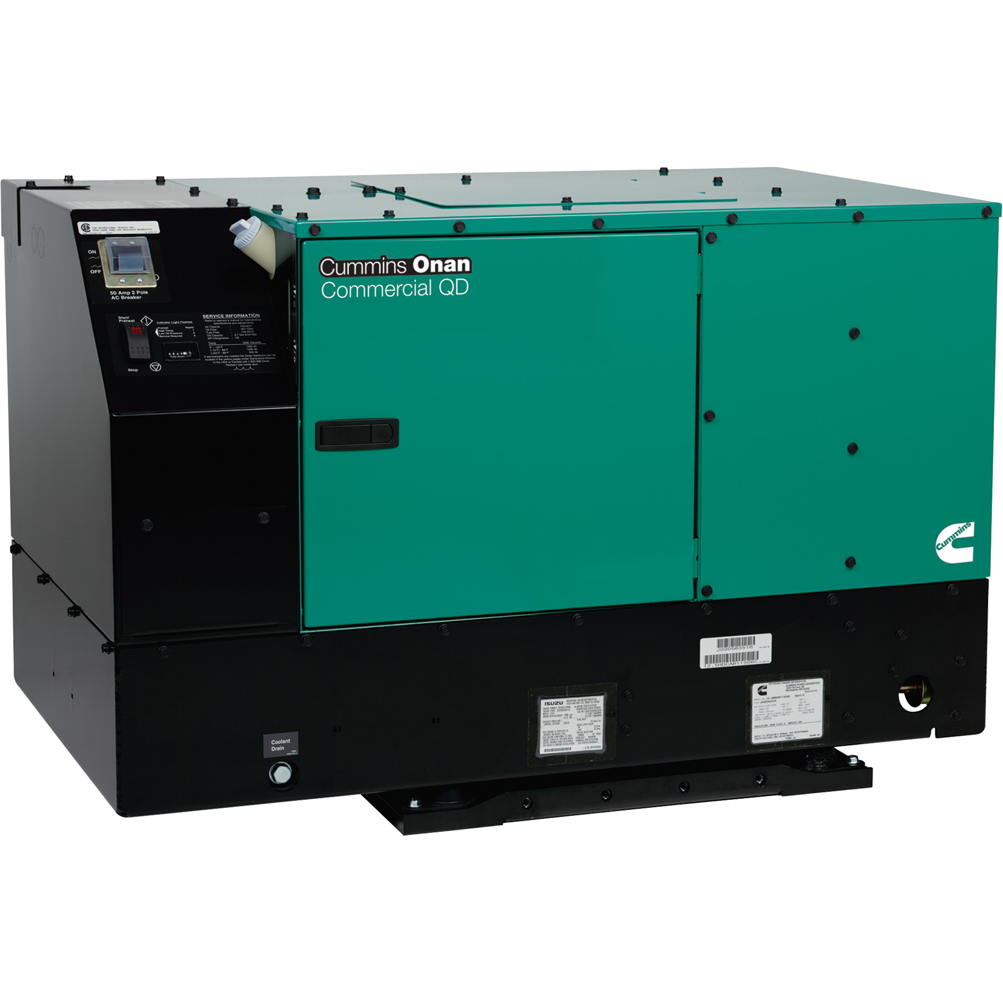 Cummins Onan Quiet Series Commercial Diesel Generator — 10kW Watts, Model# 10.0HDKCC-42345 Cummins Onan Quiet Series Commercial Diesel Generator — 10kW Watts, Model# 10.0HDKCC-42345
