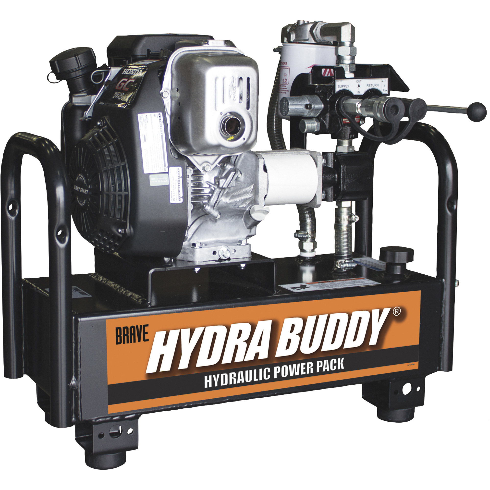 Brave Portable Hydraulic Power Pack — 160cc Honda GC160 Engine, 5.6 Gal. Capacity, Model# HBH16GC Brave Portable Hydraulic Power Pack — 160cc Honda GC160 Engine, 5.6 Gal. Capacity, Model# HBH16GC