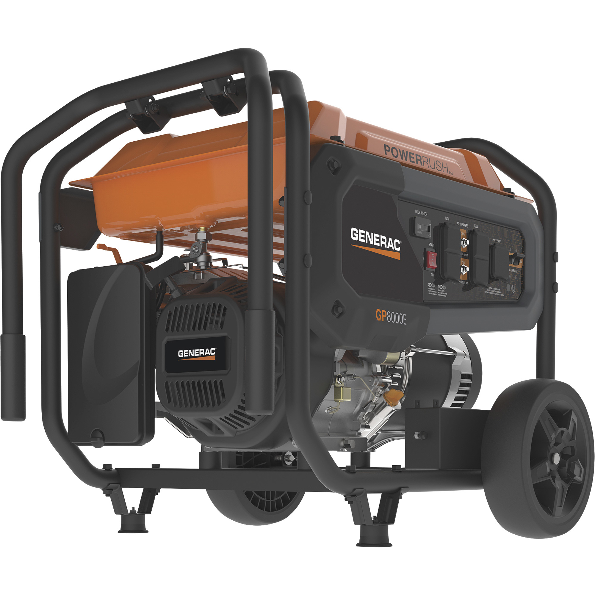 Generac Portable Generator — 10,000 Surge Watts, 8000 Rated Watts, Electric Start, CARB Compliant, Model# 7676 Generac Portable Generator — 10,000 Surge Watts, 8000 Rated Watts, Electric Start, CARB Compliant, Model# 7676
