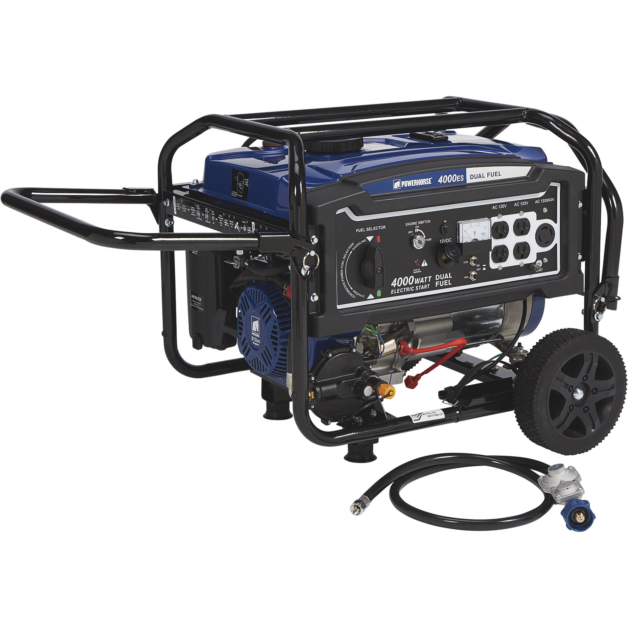 Powerhorse Dual Fuel Generator — 4000 Surge Watts, 3240 Rated Watts, Electric Start Powerhorse Dual Fuel Generator — 4000 Surge Watts, 3240 Rated Watts, Electric Start