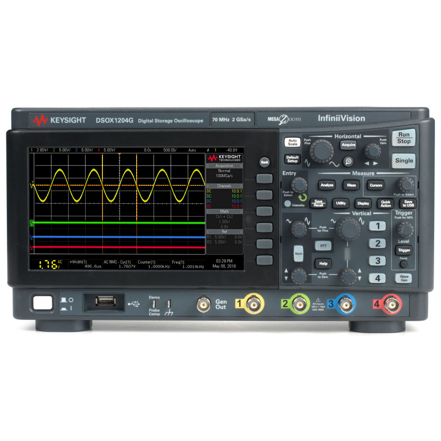 Keysight DSOX1204G: 4-Channel Digital Oscilloscope with WaveGen for Precision Analysis Keysight DSOX1204G: 4-Channel Digital Oscilloscope with WaveGen for Precision Analysis