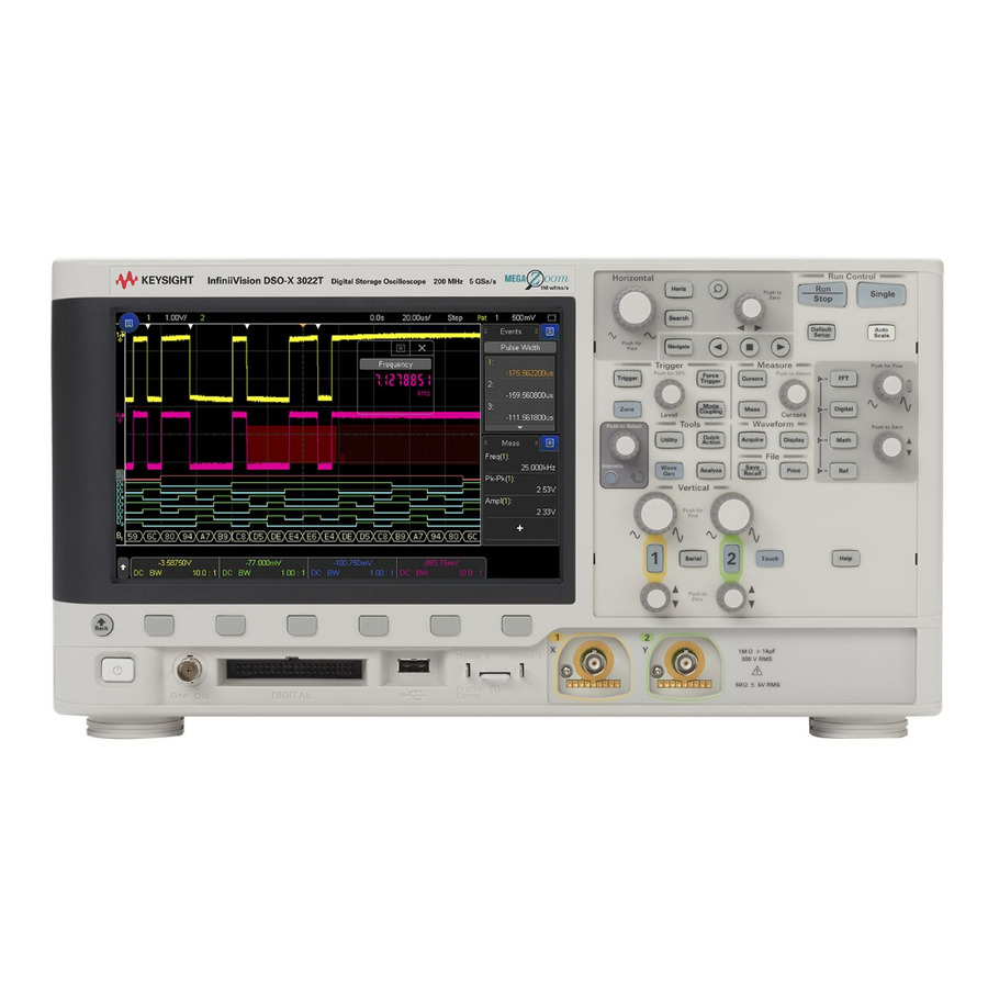 Keysight DSOX3022T: 200 MHz, 4 Mpts, 5 GS/s Digital Oscilloscope for Precision Measurements Keysight DSOX3022T: 200 MHz, 4 Mpts, 5 GS/s Digital Oscilloscope for Precision Measurements