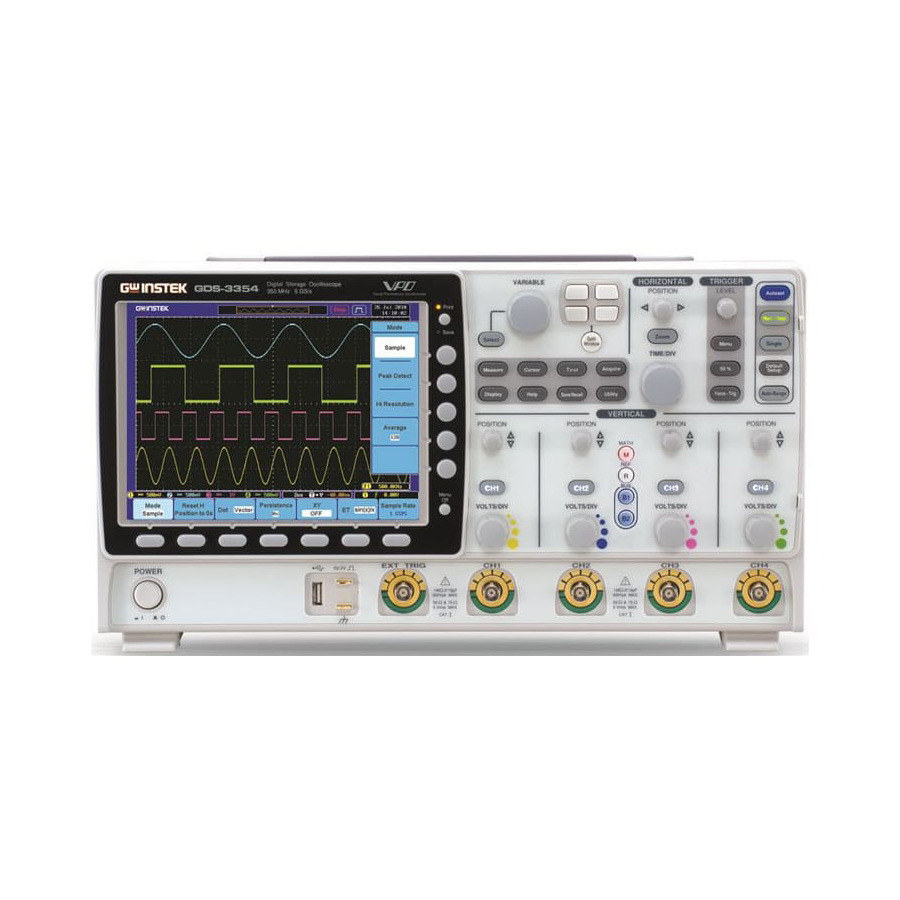 Instek GDS-3504 VPO: 4-Channel, 500 MHz Digital Oscilloscope with 25 kpts and 4 GS/s Instek GDS-3504 VPO: 4-Channel, 500 MHz Digital Oscilloscope with 25 kpts and 4 GS/s