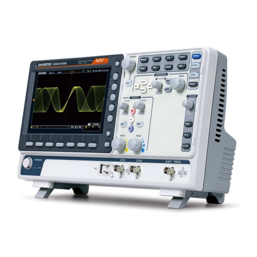 Instek GDS-2102E: 2-Channel, 100 MHz, 10 Mpts, 1 GS/s Digital Storage Oscilloscope Instek GDS-2102E: 2-Channel, 100 MHz, 10 Mpts, 1 GS/s Digital Storage Oscilloscope