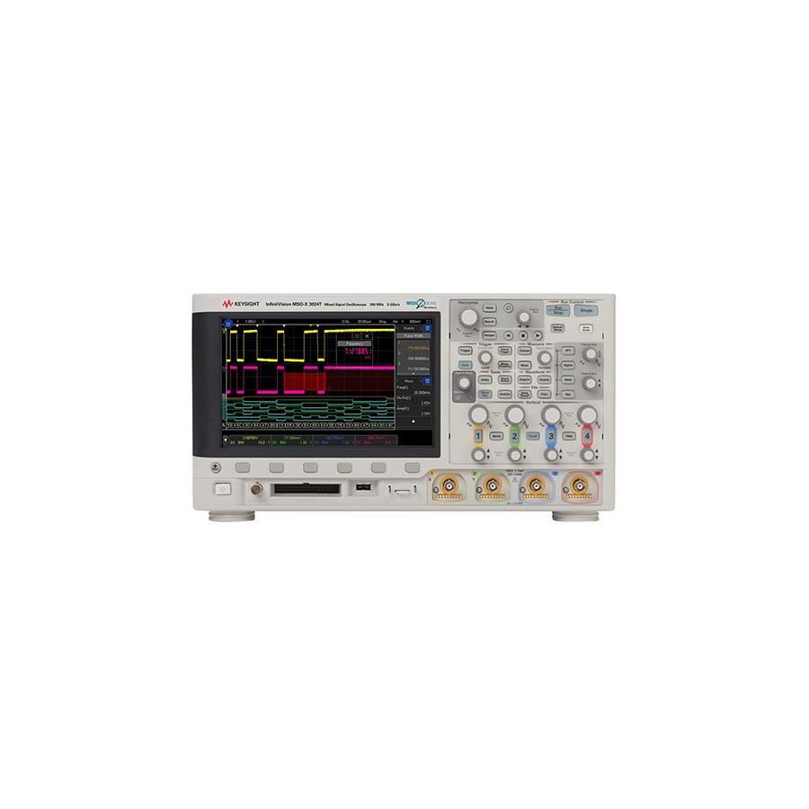 Keysight MSOX3024T: 4/16-Channel Mixed Signal Oscilloscope with 200 MHz Bandwidth, 4 Mpts Memory, 5 GS/s Sample Rate, and 3000T X-Series Technology Keysight MSOX3024T: 4/16-Channel Mixed Signal Oscilloscope with 200 MHz Bandwidth, 4 Mpts Memory, 5 GS/s Sample Rate, and 3000T X-Series Technology