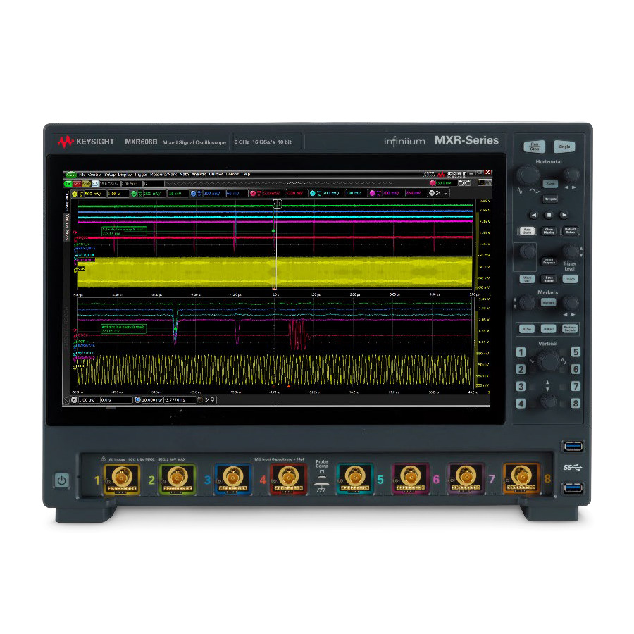 Keysight MXR608B Infiniium: 8-Channel, 6 GHz, 16 GS/s Real-Time Oscilloscope for Advanced Signal Analysis Keysight MXR608B Infiniium: 8-Channel, 6 GHz, 16 GS/s Real-Time Oscilloscope for Advanced Signal Analysis