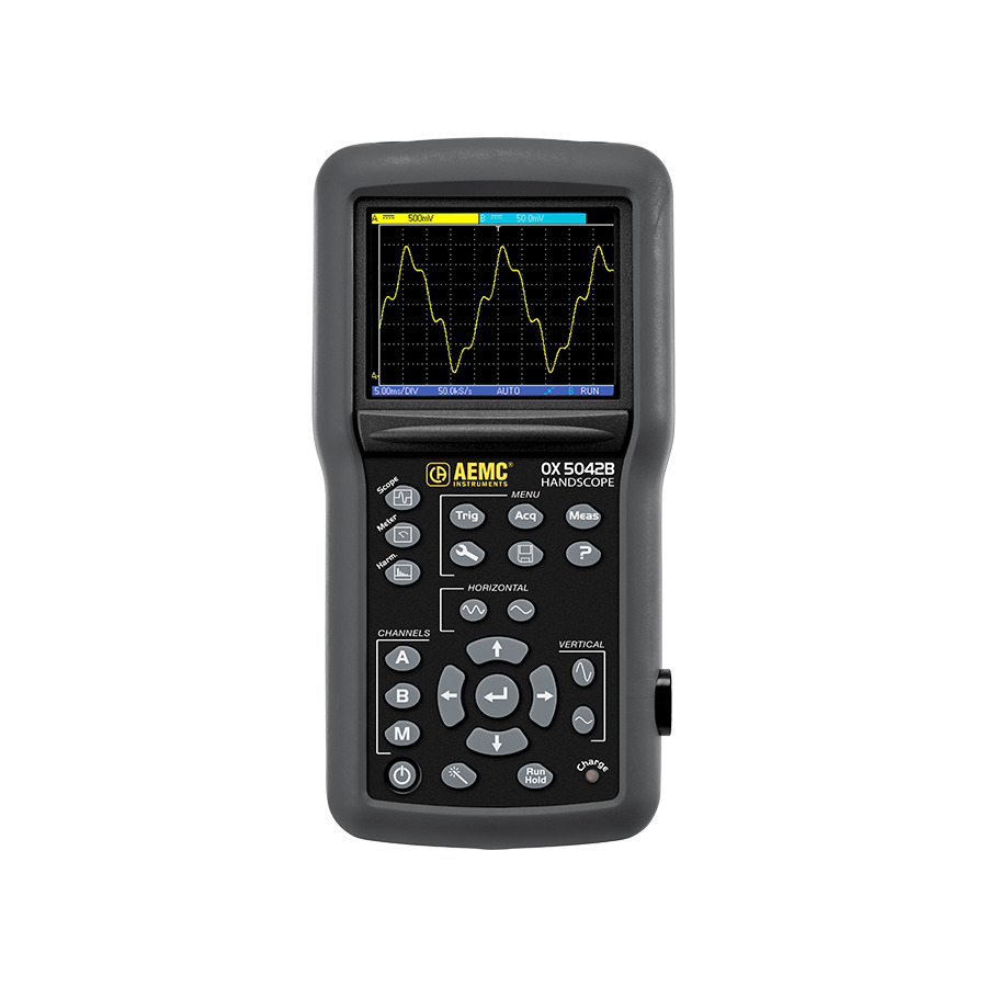 AEMC OX 5042B Handheld Oscilloscope Kit: 40MHz, 2 GS/s, 2 Channels, MN251T Included AEMC OX 5042B Handheld Oscilloscope Kit: 40MHz, 2 GS/s, 2 Channels, MN251T Included