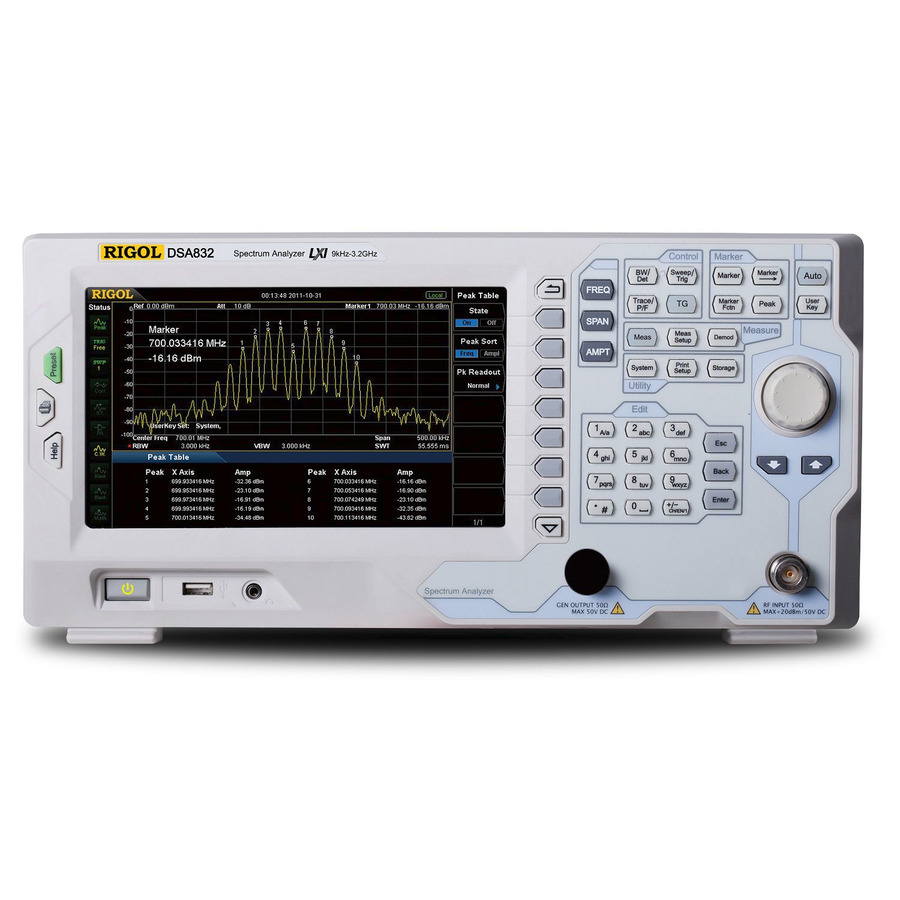 RIGOL DSA832: Precision RF Spectrum Analyzer for Comprehensive Signal Analysis RIGOL DSA832: Precision RF Spectrum Analyzer for Comprehensive Signal Analysis