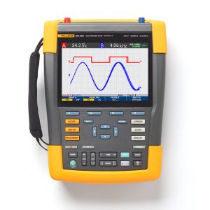Fluke 190-062-III-S: 2-Channel, 60 MHz Handheld Oscilloscope with SCC-293 Kit
