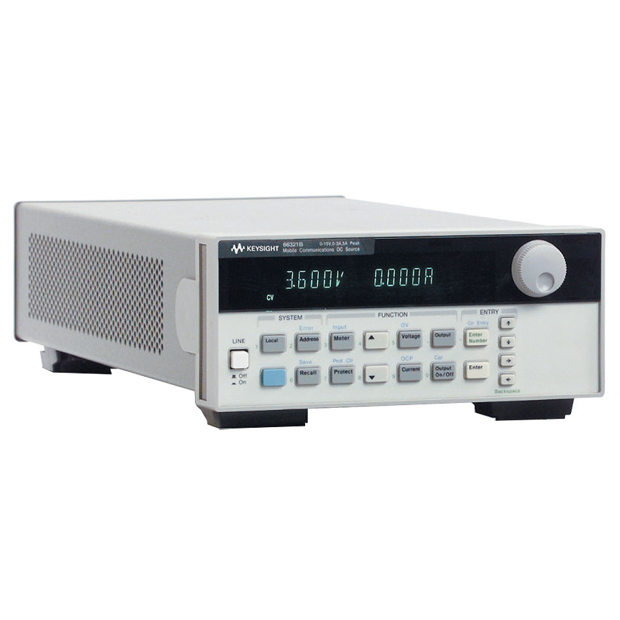Keysight 66321B/120 Mobile Communication DC Source, Single Output, 15 V, 3 A, 120 VAC, GPIB, 66300 Series Keysight 66321B/120 Mobile Communication DC Source, Single Output, 15 V, 3 A, 120 VAC, GPIB, 66300 Series