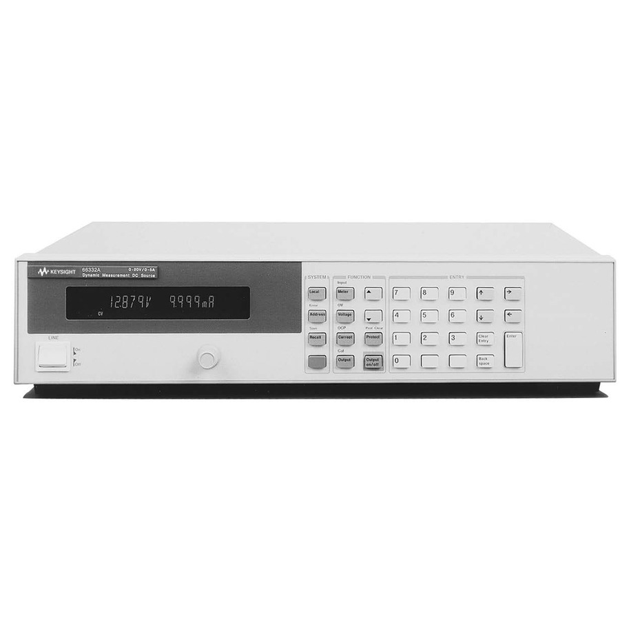 Keysight 66332A/120 Dynamic Measurement DC Source, Single Output, 20V, 5A, 120VAC, GPIB, RS-232, 66300 Series Keysight 66332A/120 Dynamic Measurement DC Source, Single Output, 20V, 5A, 120VAC, GPIB, RS-232, 66300 Series