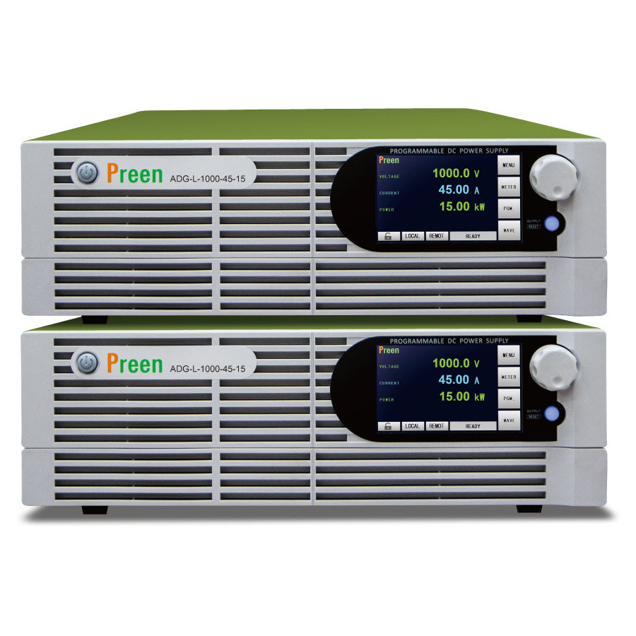 Preen ADG-L-1000-45-15 DC Power Supply, 1 kV, 45 A, 15 kW, Input 187-264/340-460 VAC, ADG-L Series Preen ADG-L-1000-45-15 DC Power Supply, 1 kV, 45 A, 15 kW, Input 187-264/340-460 VAC, ADG-L Series