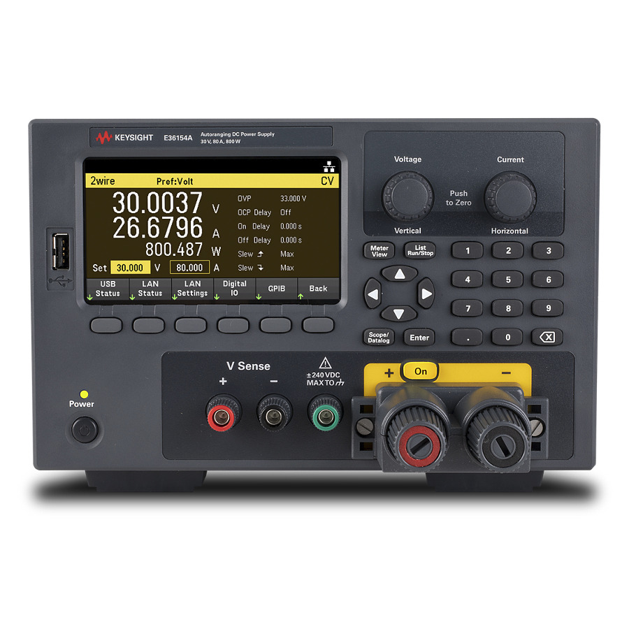 Keysight E36154AGVX Power Supply Bundle, 30V, 80A, 800W, ScopeView, AWG, Auto Apps Keysight E36154AGVX Power Supply Bundle, 30V, 80A, 800W, ScopeView, AWG, Auto Apps