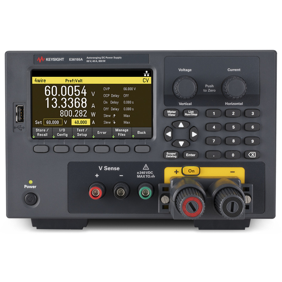 Keysight E36155AGVX Power Supply Bundle, 60V, 40A, 800W, ScopeView, AWG, Auto Apps Keysight E36155AGVX Power Supply Bundle, 60V, 40A, 800W, ScopeView, AWG, Auto Apps